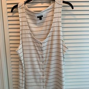 Torrid….White striped tank blouse
